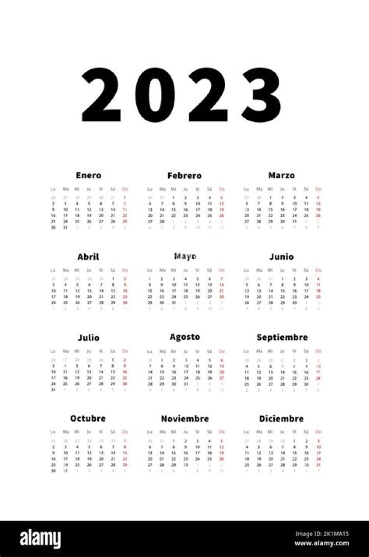 Free Download: 2023 Spanish Calendar Template