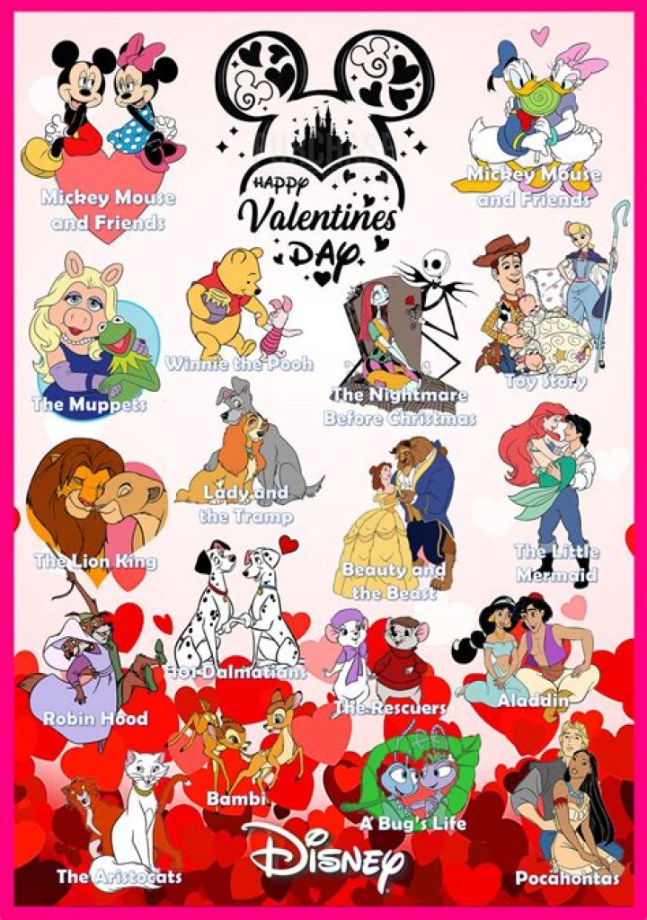 Enchanting Cartoon Character Valentine's Day Cards