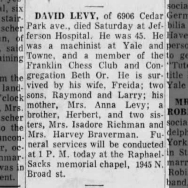 Remembering David Levy: A Chess Legend's Obituary