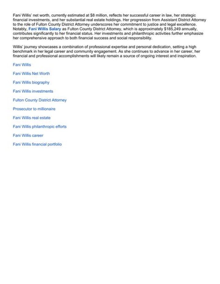 Understanding Fani Willis Salary: A Deep Dive Into The Financials Of A Rising Star