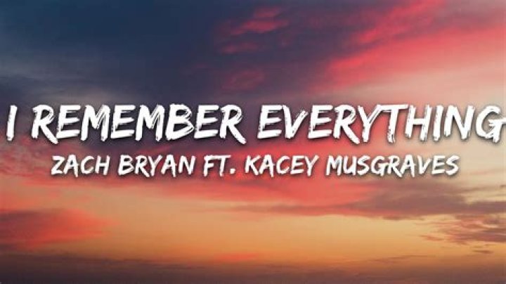 Unraveling The Depths Of "I Remember Everything" Lyrics