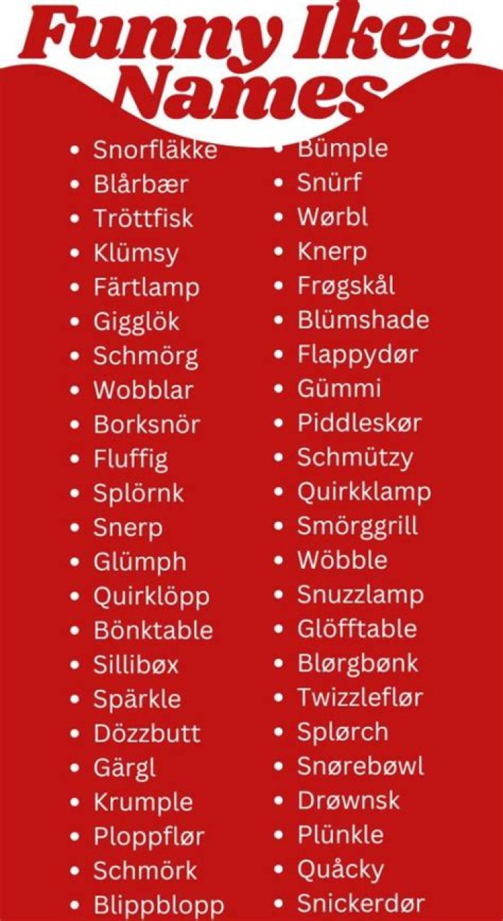 The Hilarious World Of IKEA: Unraveling The Funny Names Behind The Furniture