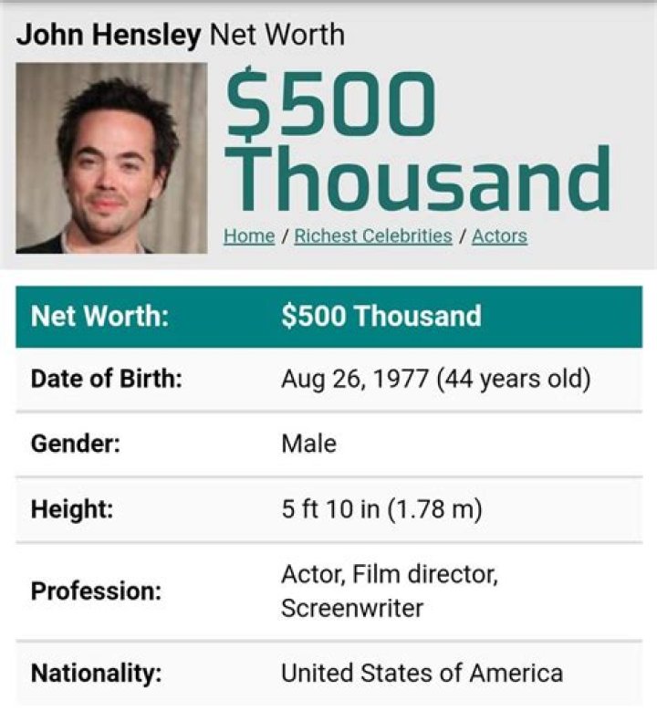 John Hensley's Wealth Revealed: Uncovering His Net Worth