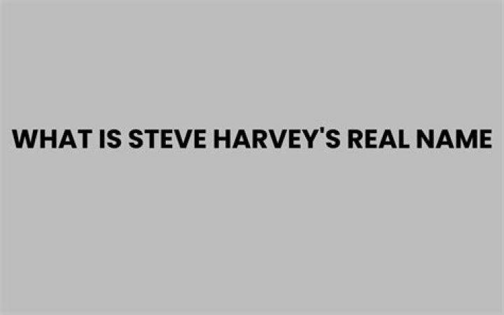 Unveiling Steve Harvey's True Identity: Discover His Real Name