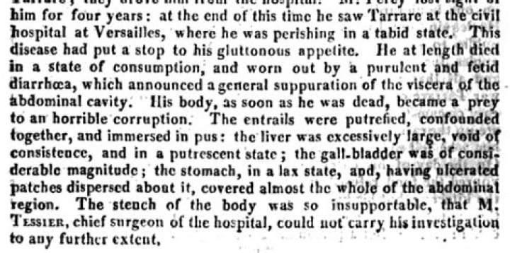 Tarrare: The Remarkable Case Of An Insatiable Eater And His Autopsy Results